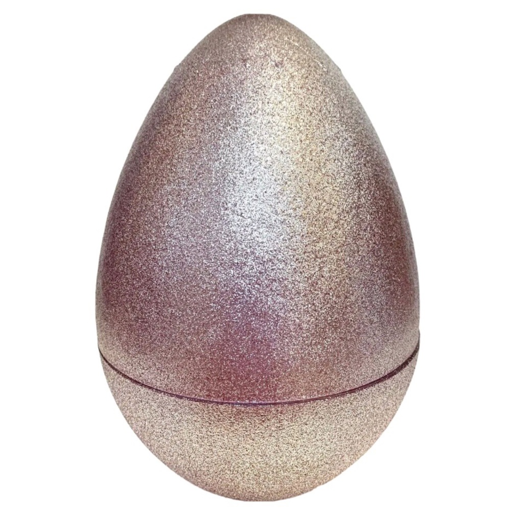 Sparkly Glass Egg Trinket Box Purple Silver Glitter Easter Spring Decor Turkey